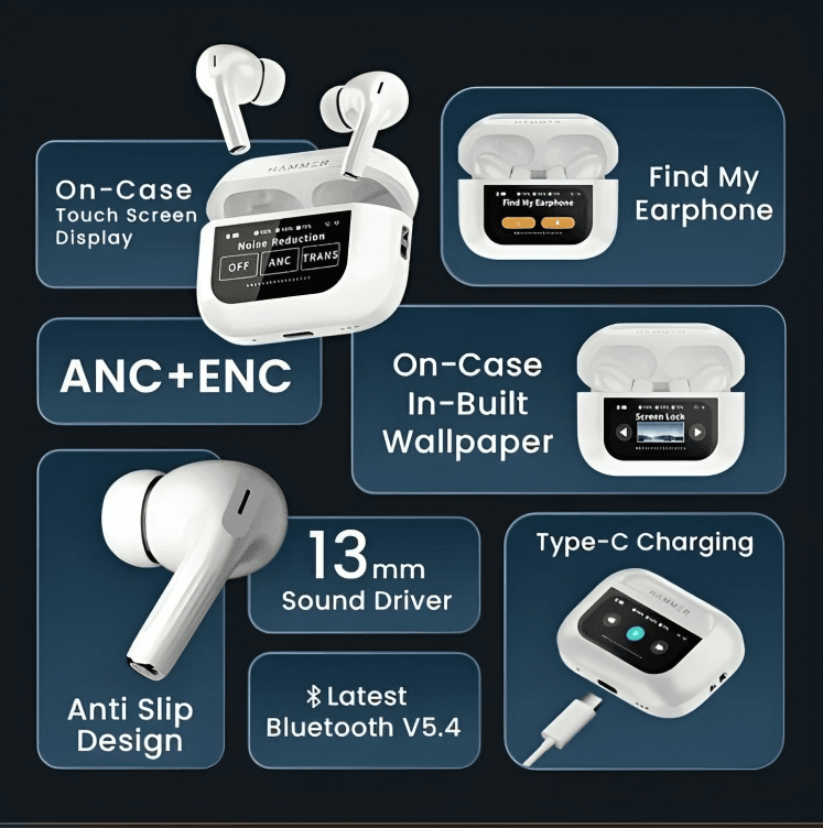 AwazUp™ V20 Pro ANC Earbuds - Awaz Up